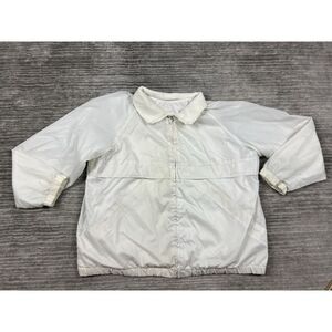 Coral Bay‎ Jacket Womens XL White Windbreaker Lined Hooded Lightweight